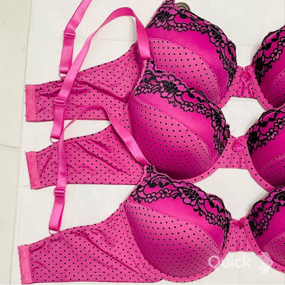 36D - NWT Polka Dots Contour Bras - 3 pcs set
